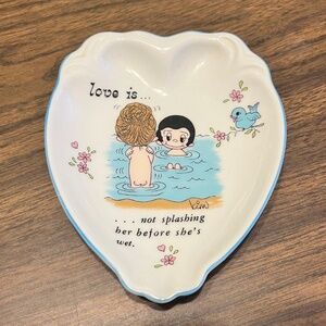 Love Is Trinket Dish by Kim Casali 1972 Vintage Retro Rare Decor